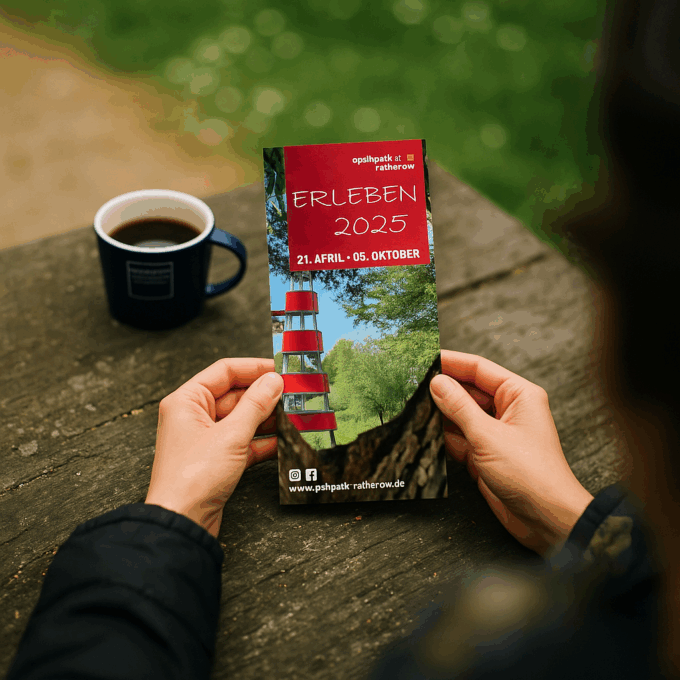 Flyer Veranstaltungen im Optikpark Rathenow Erleben 2025